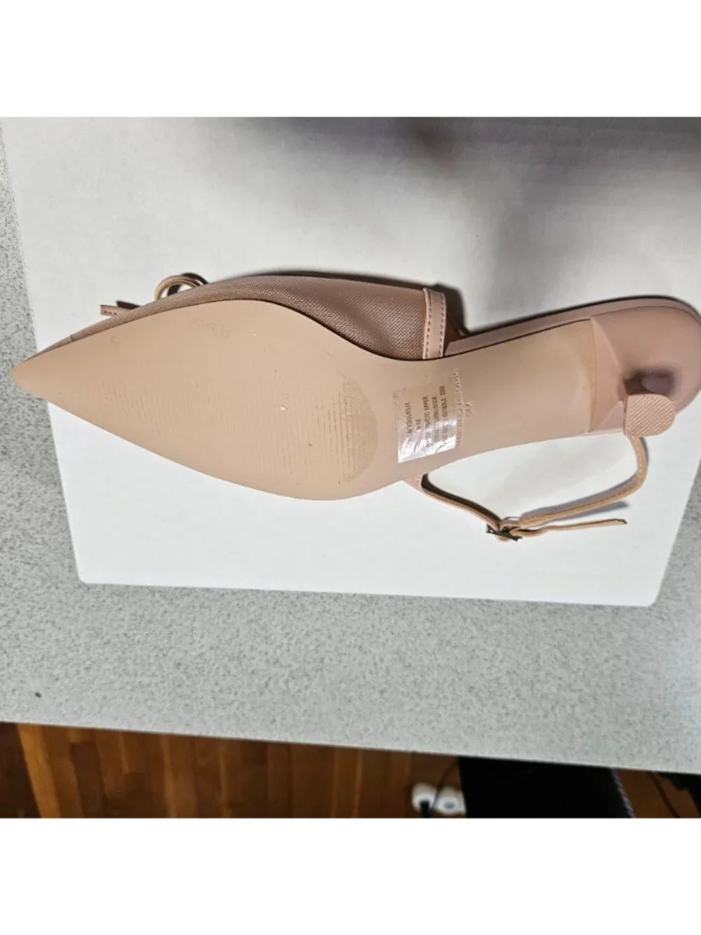 Woman's Madden Girl wedding season pastel pink sheer toe kitten heel pump 9M